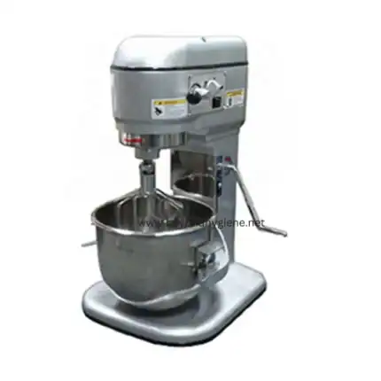Automatic industrial dough mixer for bakery and food processing, stainless steel construction, efficient and durable equipment for commercial kitchens.