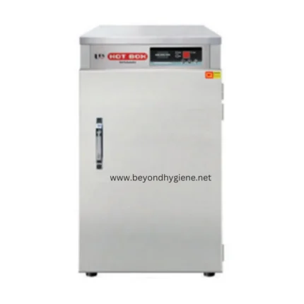 Hot towel sterilizer machine used for sanitation in hygiene cleaning services in Asia.