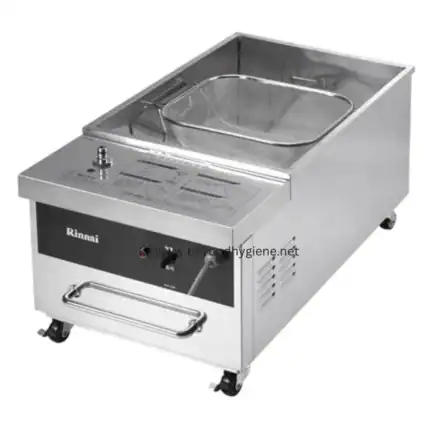 Stainless steel food warmer with adjustable temperature controls, ideal for commercial kitchens, catering, and food service establishments. Durable, easy to clean, and portable for convenient food warming.