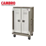 Cambro medical storage cart with wheels, ideal for hygiene and healthcare facilities, durable and mobile storage solution for medical supplies and equipment.