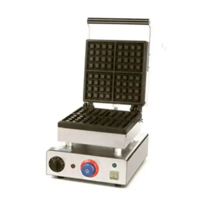 Waffle maker for commercial kitchen use, stainless steel, non-stick plates, digital controls, professional-grade waffle iron for restaurants and cafes, beyond hygiene asia quality equipment.
