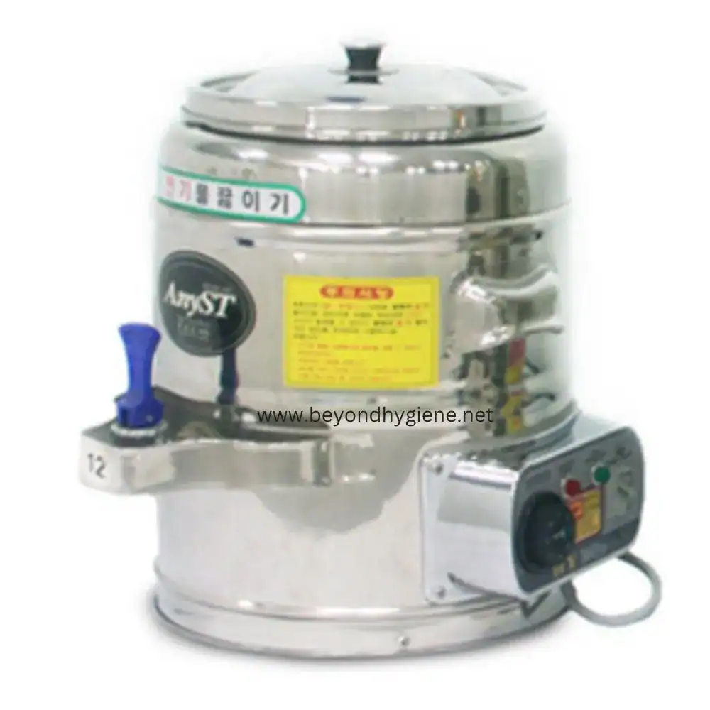 Water Boiler ANYST 12L Stainless steel commercial rice cooker with safety controls, suitable for Asian cuisine food preparation, featuring durable design and easy operation.