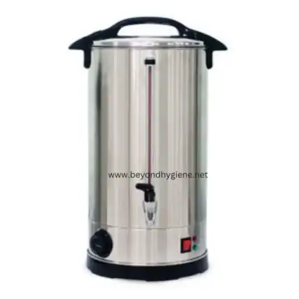 Sterilizer machine for commercial hygiene, stainless steel design, used in food and healthcare facilities for sterilization purposes.