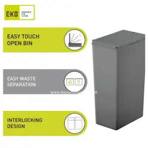 EKO open bin with easy touch lid, ideal for waste separation and eco-friendly disposal in hygiene and sanitation facilities.