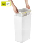 Used of a reusable trash bag liner for sustainable waste management at Beyond Hygiene Asia.