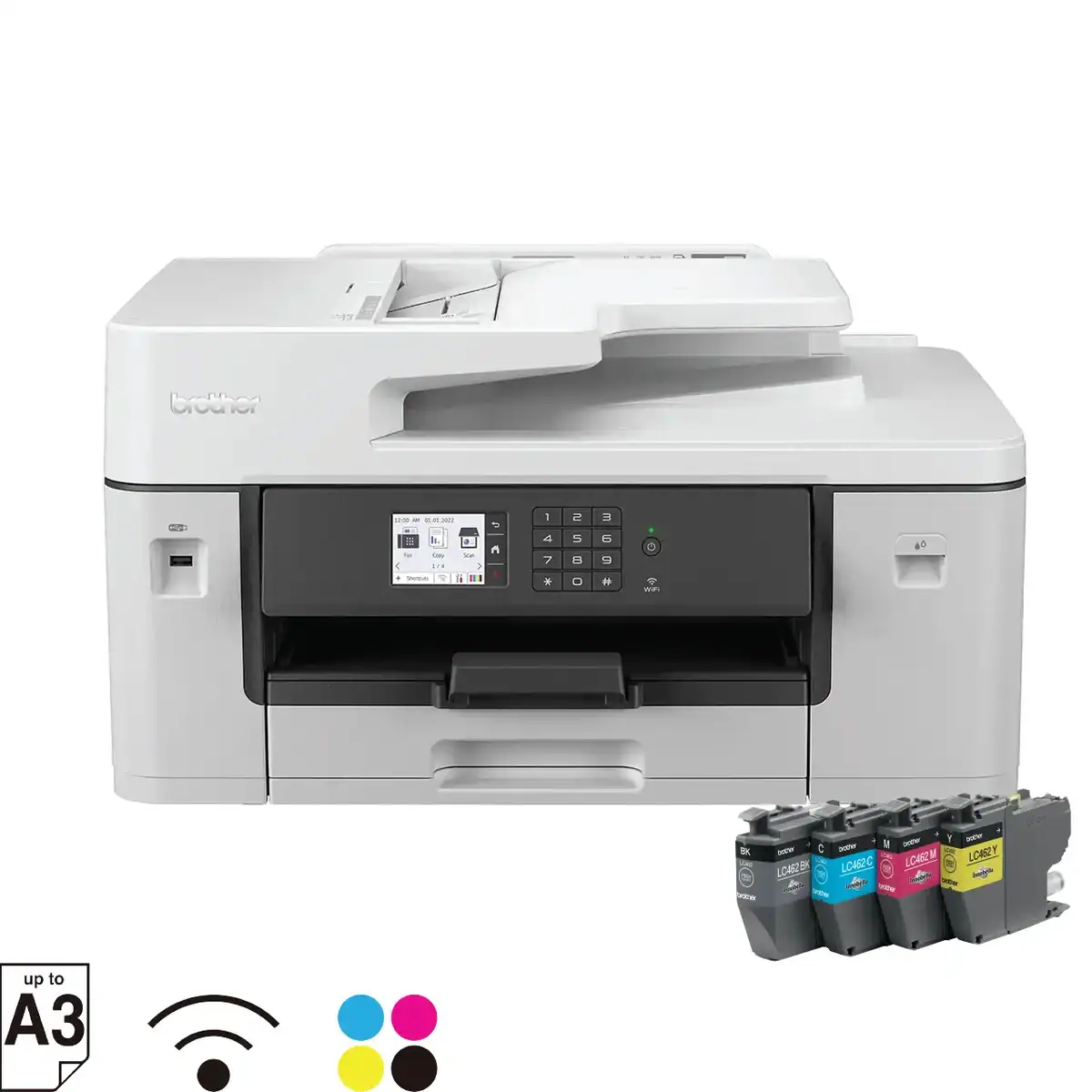 20240515073946_MFC_J3540DW Ultra-modern Brother multifunction color laser printer with wireless connectivity and high-volume, cost-efficient printing capabilities for business environments.