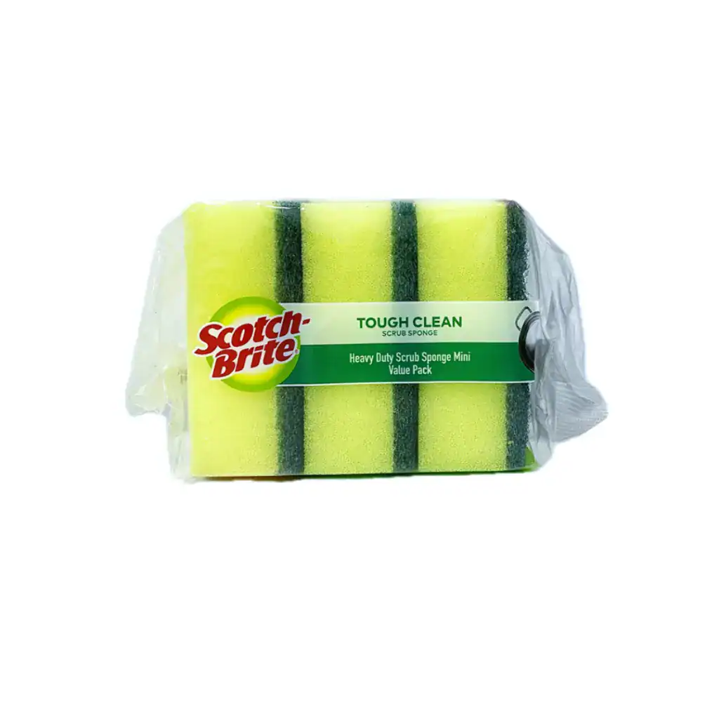3M™ Scotch Brite® Tough Clean Scrub Sponge Mini ( 3M Scotch Brite Tough Clean Scrub Sponge Mini 75mm x 75mm 3 pcs/pack - Image 4