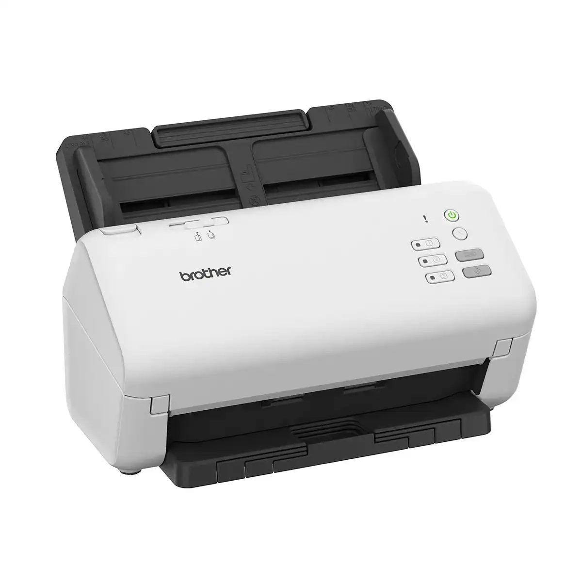 ADS-4300N_R Brother portable label printer for office and industrial labeling solutions, ideal for organizing, branding, and asset management. Compact design with easy-to-use interface for efficient printing.