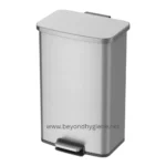Stainless steel pedal trash bin ideal for commercial hygiene and waste disposal solutions in Asia.
