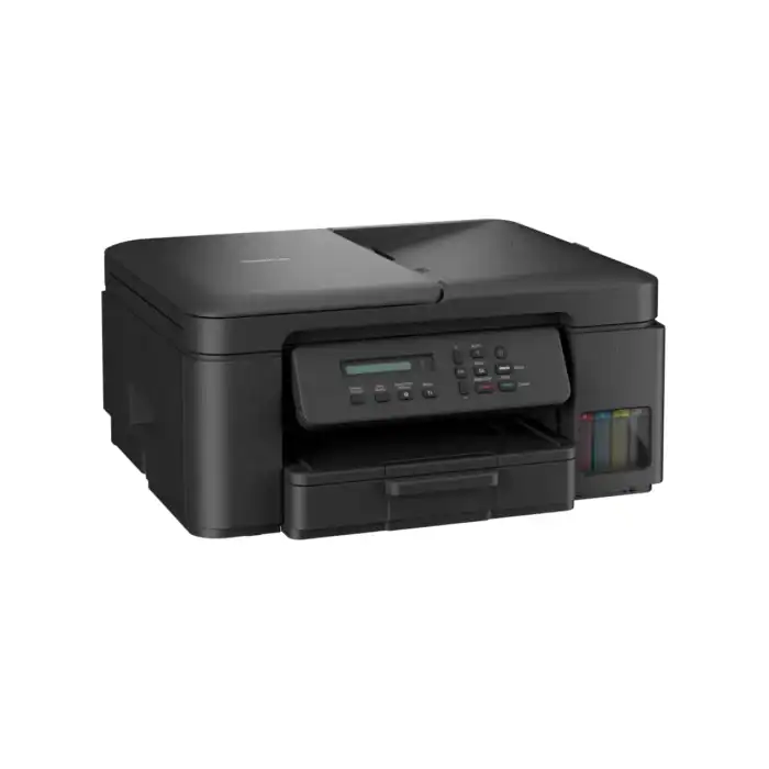 High-quality black multifunction laser printer with wireless connectivity, ideal for business environments and office use, featuring multiple printing, scanning, and copying functions.