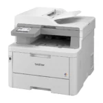 A high-quality Brother color laser multifunction printer with scanning, copying, and printing capabilities for business or office use.