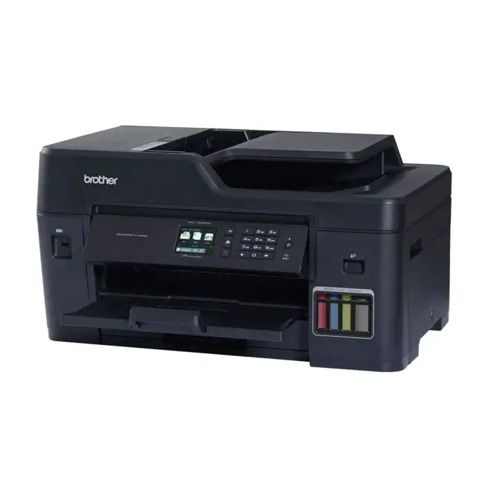 High-quality Brother monochrome multifunction laser printer suitable for office and commercial printing needs. Featuring efficient printing, scanning, copying, and optional fax functionalities.