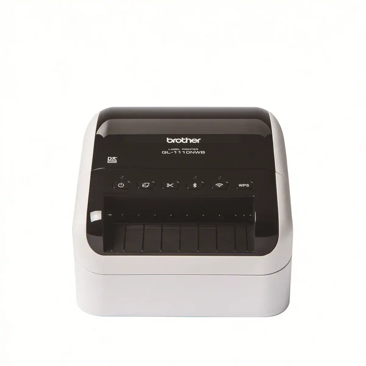 QL-1110NWB_F Brother QL-700 series thermal label printer for business and office labeling needs.