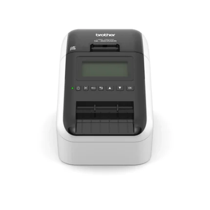Brother thermal receipt printer QL-820NWB for business and retail use, showcasing professional printing solutions for hygiene and sanitation businesses in Asia.