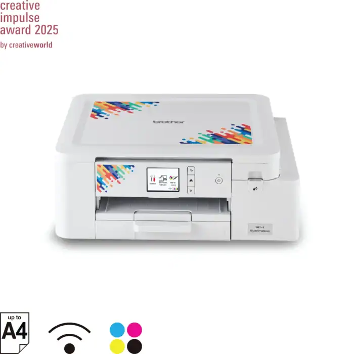 High-quality Brother color sublimation printer designed for professional printing, featuring wireless connectivity and user-friendly touchscreen interface. Perfect for vibrant, detailed prints up to A4 size.