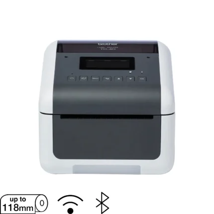 Brother TD-40 thermal label printer used for business labeling and shipping solutions.