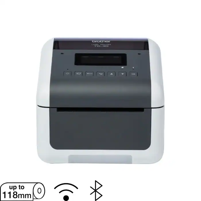 Brother TD-40 thermal label printer used for business labeling and shipping solutions.