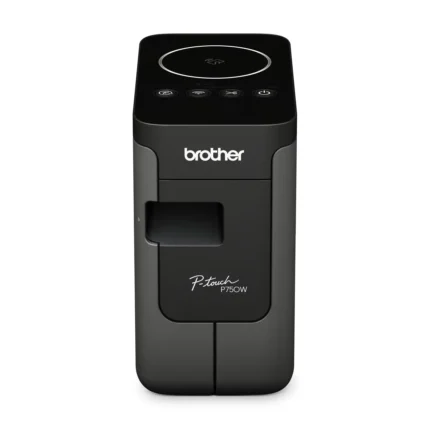 Portable paper shredder for office and home use, ideal for secure document disposal and data protection, compatible with Brother P-touch label printers.