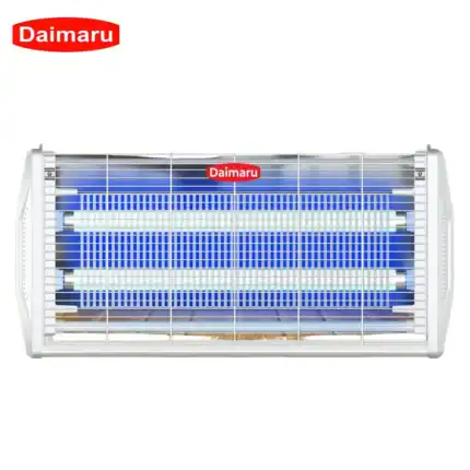 UV insect killer lamp with grid and blue light for pest control in commercial and residential spaces, featured on Beyond Hygiene Asia.