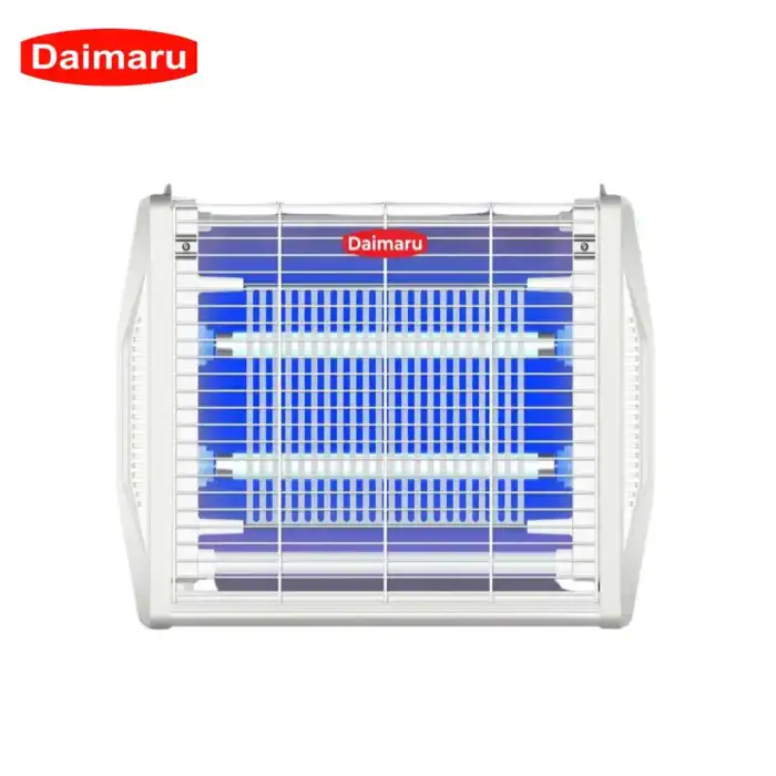 UV insect trap for effective pest control, designed by Beyond Hygiene Asia, featuring a sleek white frame and blue UV light to attract bugs, ideal for commercial and residential use.
