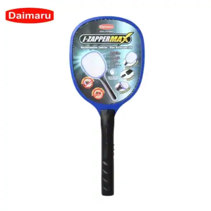 I-ZAPPER MAX rechargeable blue LED mosquito swatter with ultraviolet light for insect elimination, durable construction, eco-friendly pest control, Beyond Hygiene Asia.