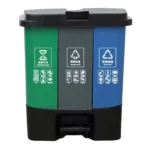 50L Sorted Pedal Bin 3 in 1 - Blue/Green/Grey