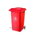 80L Trash Bin with Wheels - Blue, Green, Red, Black