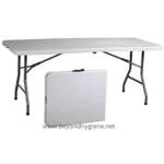 Foldable portable folding table for hygiene and sanitation, ideal for Asia cleanroom, medical, and food processing facilities, supporting efficient hygiene management.