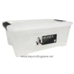 MEGABOX shoe storage bin for organized footwear and clutter-free spaces, ideal for industrial and commercial hygiene environments. Durable plastic container designed for easy access and sanitation.