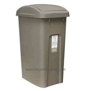 26L stainless steel trash bin for commercial and public spaces, ideal for waste disposal and hygiene management. Durable design and neutral color suit various hygiene and sanitation environments.