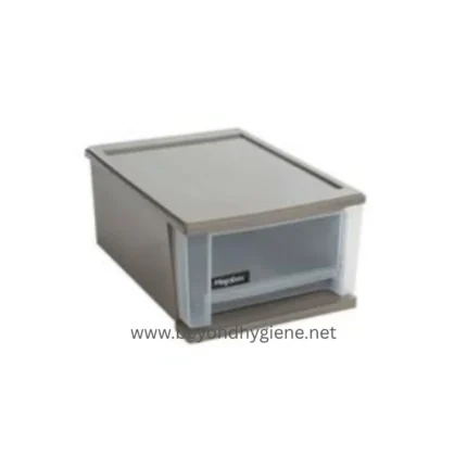 Stainless steel medical storage cabinet with transparent drawer, ideal for hygiene environments, available at Beyond Hygiene Asia.
