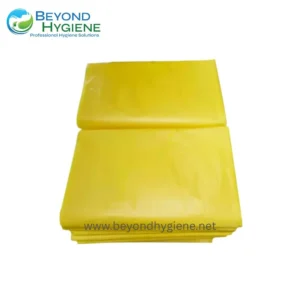 Yellow medical gloves for hygiene and protection, suitable for healthcare and cleaning tasks, promoting safety and sanitation in professional environments.