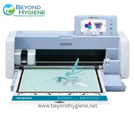 A high-tech Brother fabric embroidery machine used for professional embroidery and textile customization. Features digital controls, pattern scanning, and precision stitching perfect for embroidery businesses.