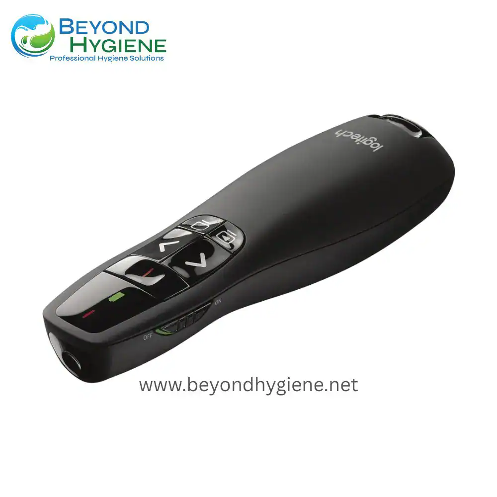 R400 Laser Presentation Remote (3) Battery-powered handheld electronic device for personal hygiene and grooming.