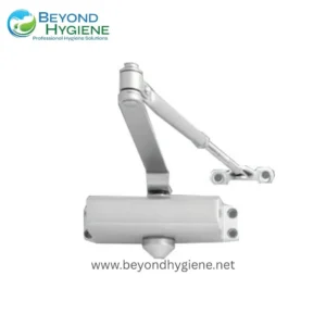 Hygiene door hinge handle for commercial and industrial hygiene solutions, stainless steel construction, durable and easy to clean, used in healthcare, food industry, and hygiene-sensitive environments.