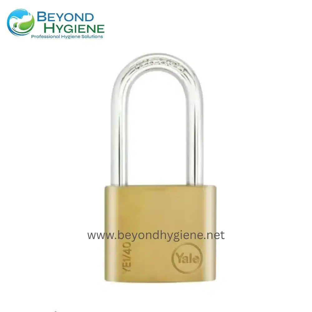 Yale Essential Brass Padlock – 40mm Body, Long Shackle