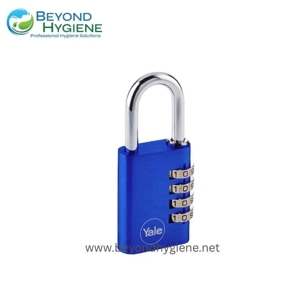 Yale Padlock 4-Dial Aluminum 38mm × 30mm Shackle - Blue