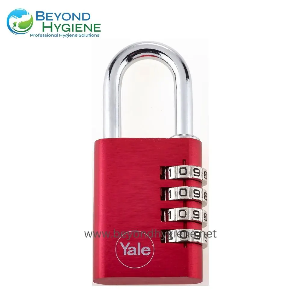 Yale Padlock 4-Dial Aluminum 38mm x 30mm Shackle - Red