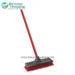 Push Brush with Squeegee – Red, 4ft Handle (18” / 30”)