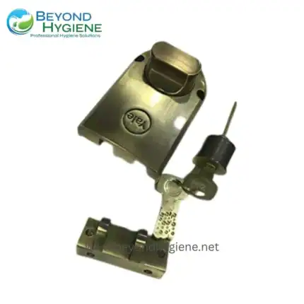 Valve lockout device for industrial safety, preventing accidental activation of machinery to ensure workplace hygiene and safety standards.